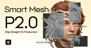 Tripo P2.0 สร้างโมเดล 3 มิติแบบ Quad Mesh โดยตรงจาก AI
