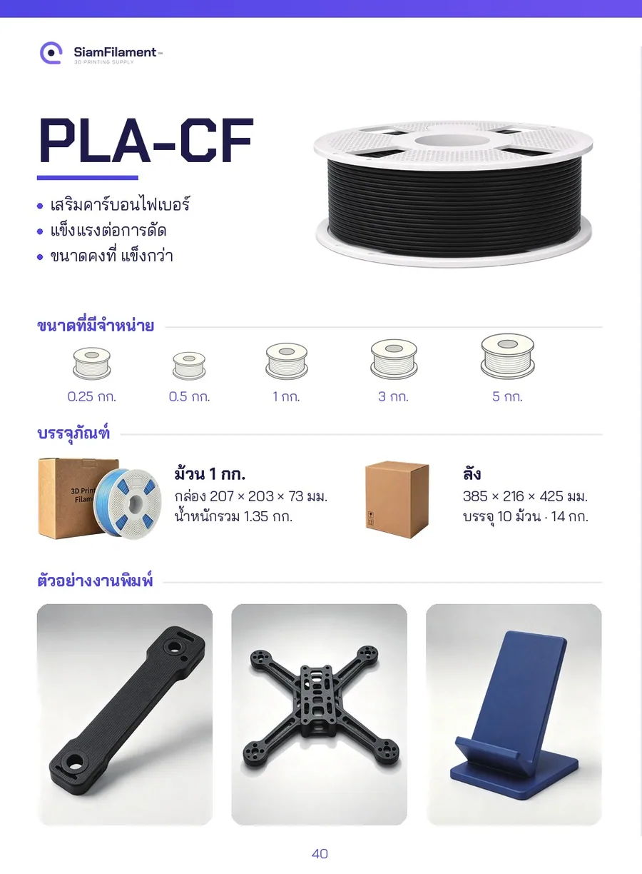 PLA คาร์บอนไฟเบอร์ - Black