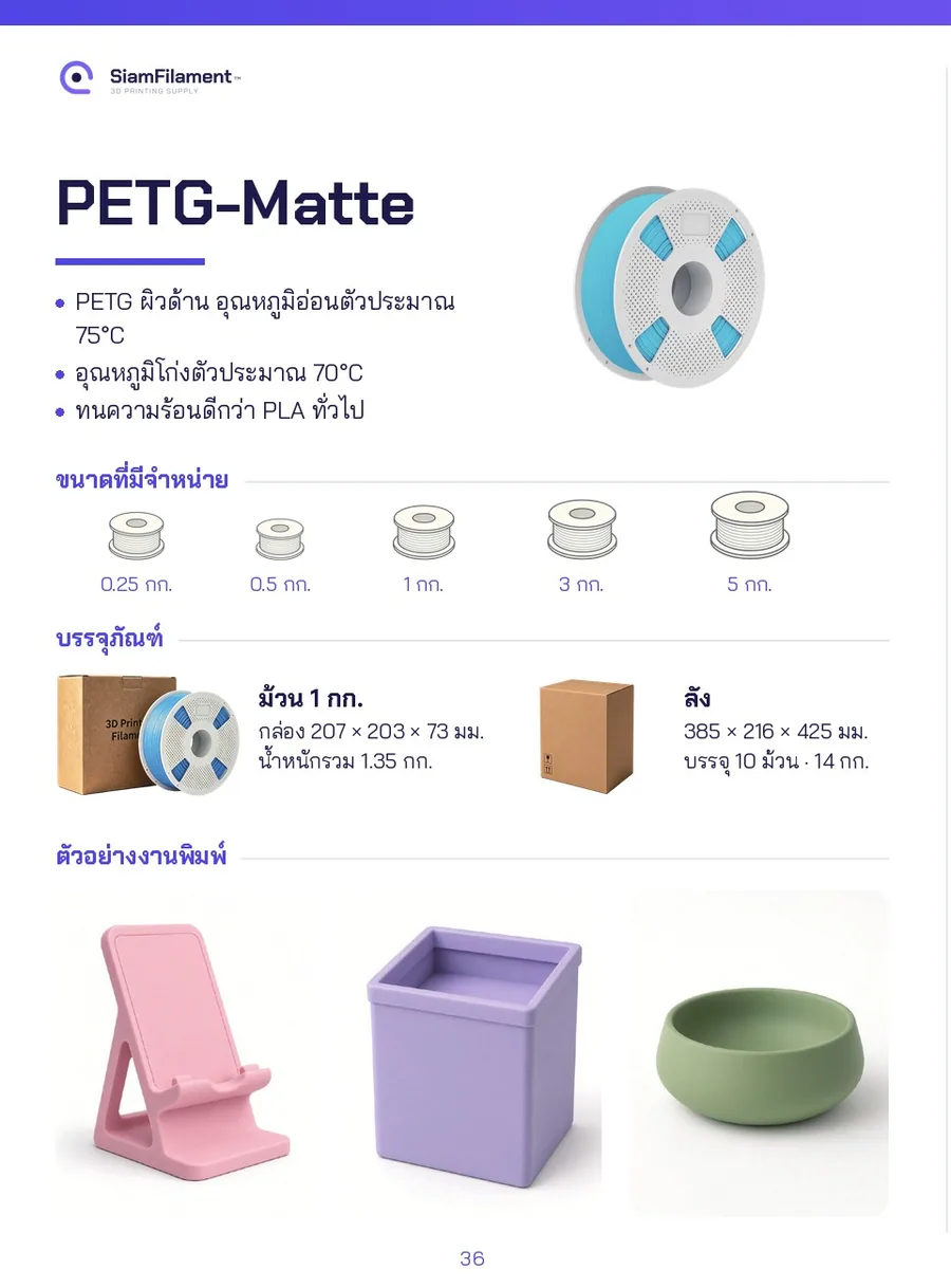 PETG ผิวด้าน - Yellow